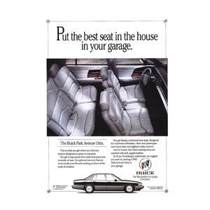Buick Park Avenue Ultra Car Auto Sedan 1990s  Vintage Print Ad